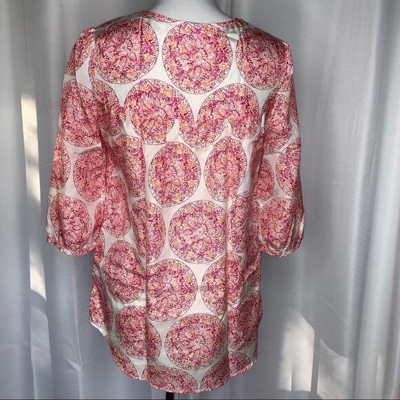 Calypso St. Barth-Target 100% Silk Medallian Top - Picture 4 of 8
